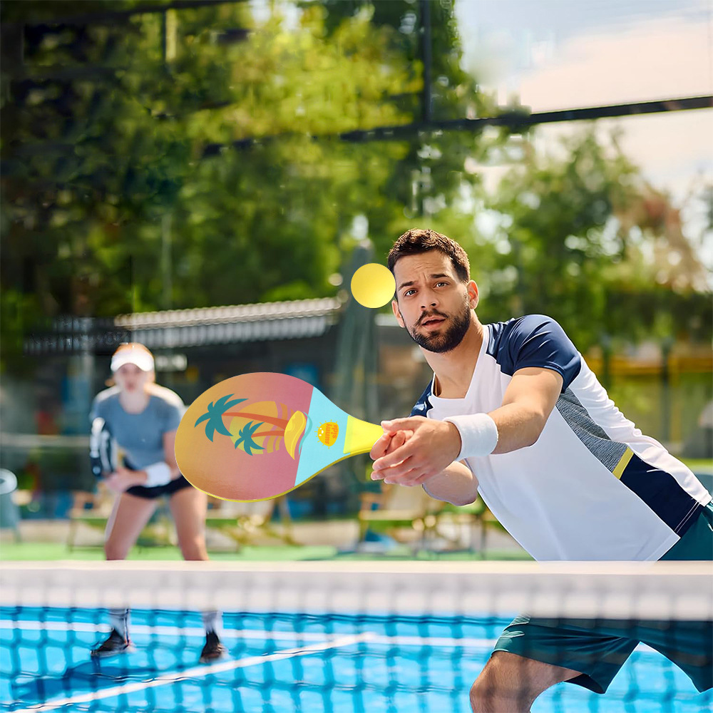 مضرب تنس شاطئي سميك بتصميم كرت - مراجعة Badminton Background وسعره